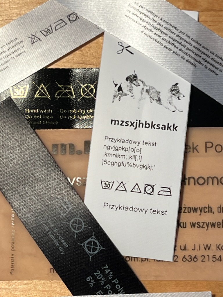 Wszywki żakardowe producen Harpo